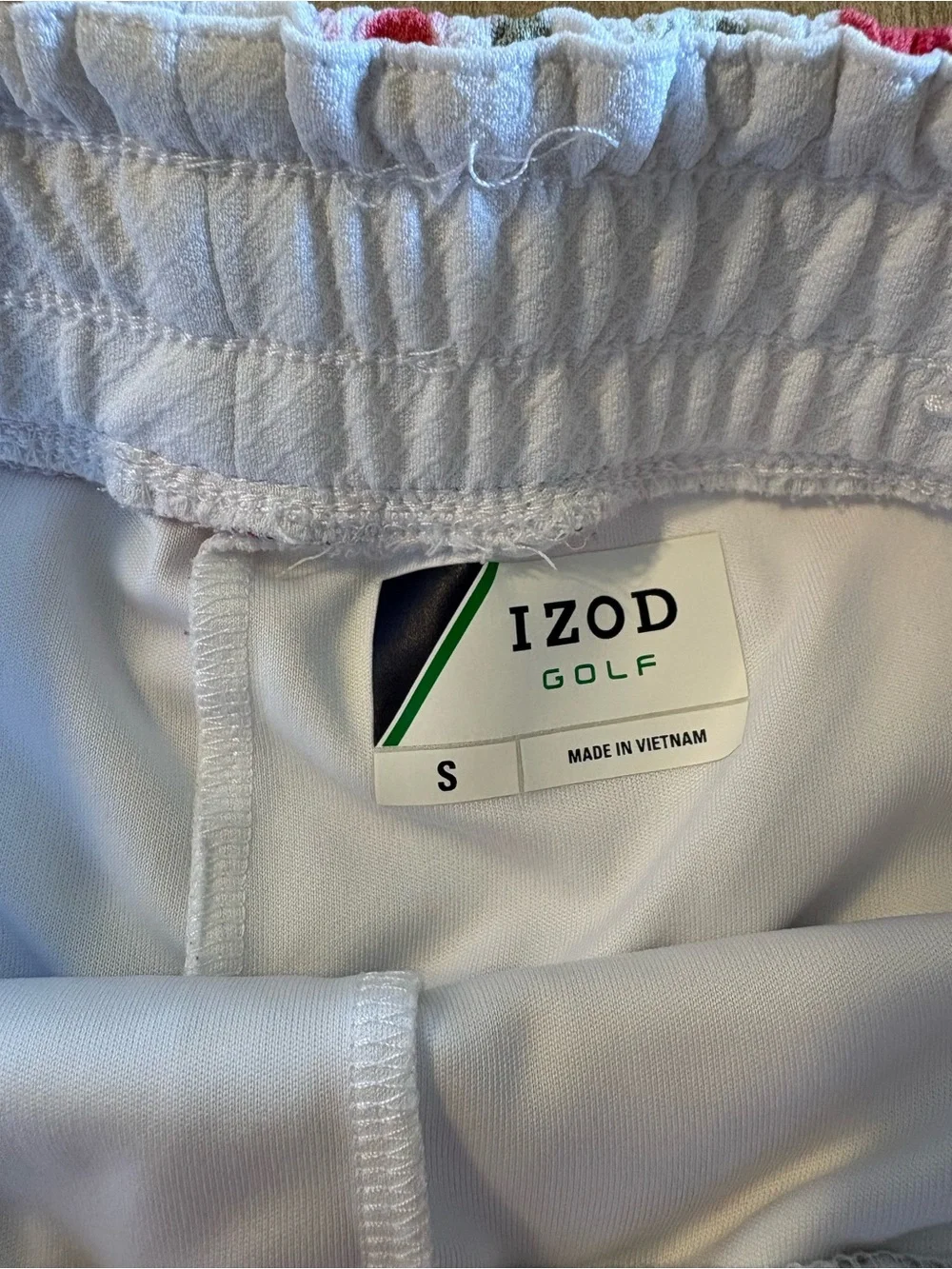 IZOD Golf Floral Skort Skirt Shorts Small‎ Pink White Athleisure Golfcore Sporty